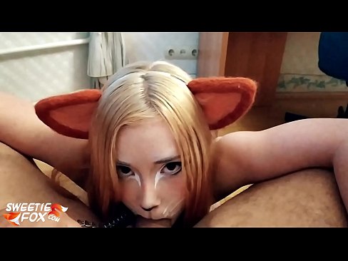❤️ Кіцуне ковтає член і кончить в рот ❤️❌ Порно-відео у нас ﹏